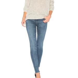 AGOLDE Jean Sophie High Rise Skinny Raw Hem